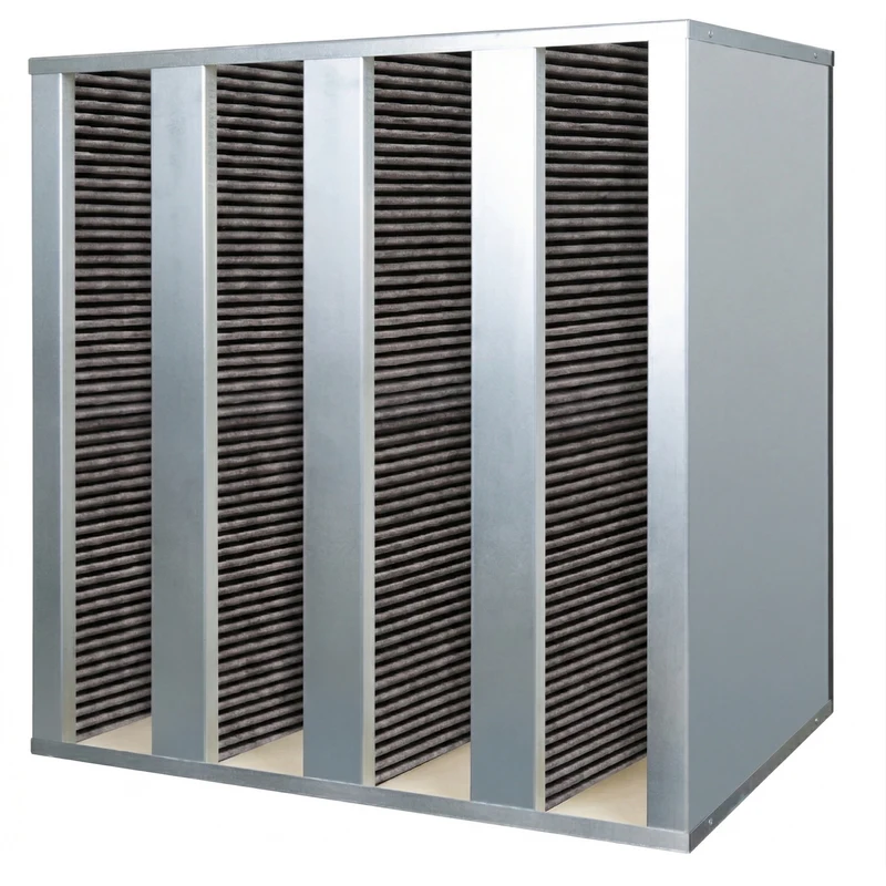 V型化學濾網 - 活性碳化學濾網